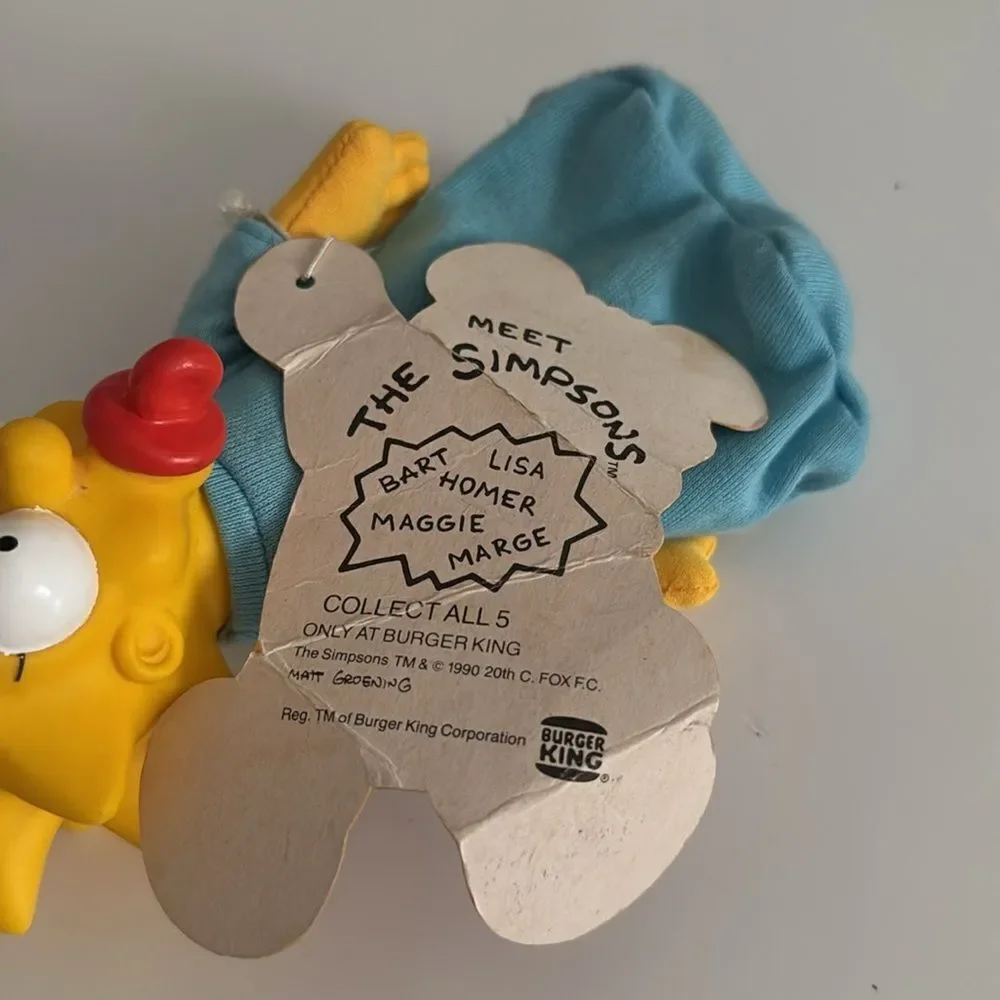 VTG. 1990 THE SIMPSON FAMILY DOLLS COMPLETE EUC